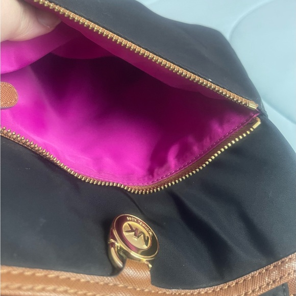 Black Michael Kors Cross-body Bag with Camel Trim - Picture 3 of 10